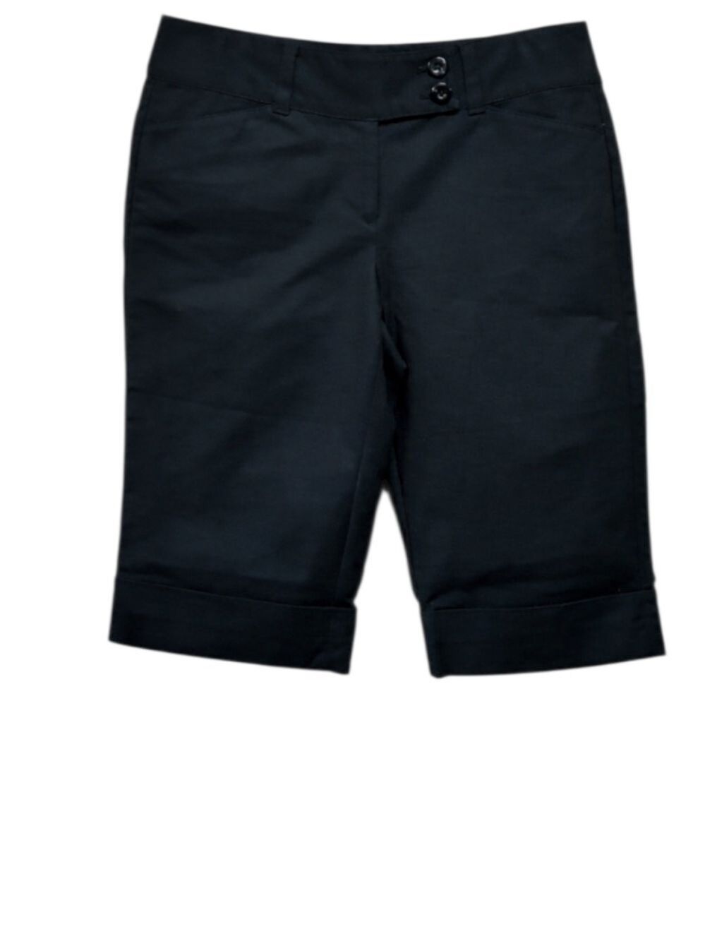 Ann Taylor Black Cuffed Capri Walking Shorts Size 6